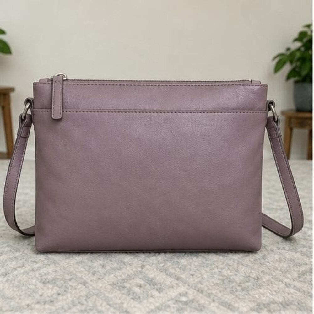 Charcoal Pebbled Crossbody Bag